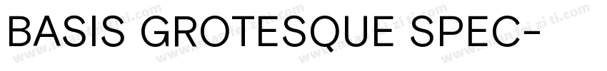 BASIS GROTESQUE SPEC字体转换